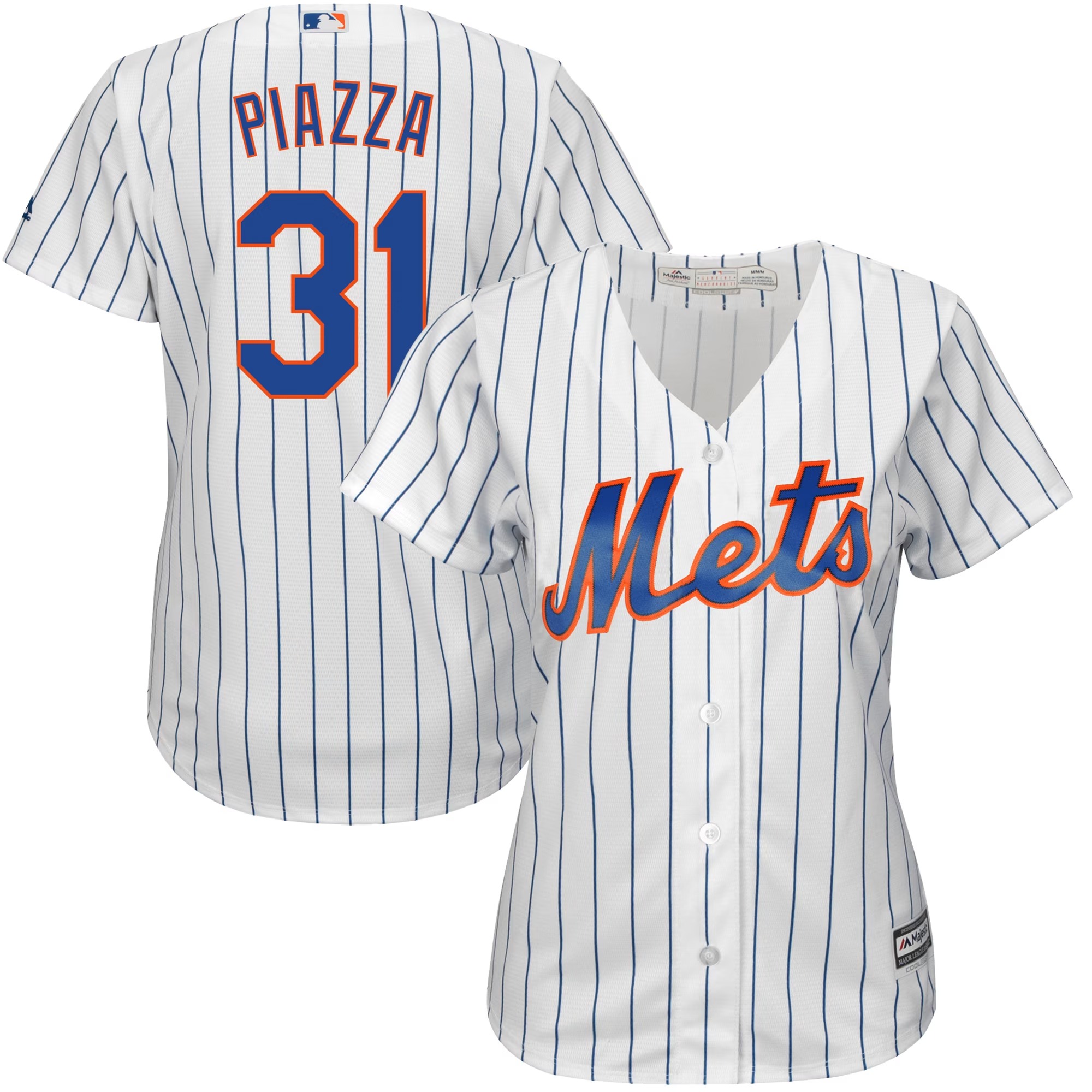 Mike Piazza New York Mets Majestic Women’s Home Cool Base...